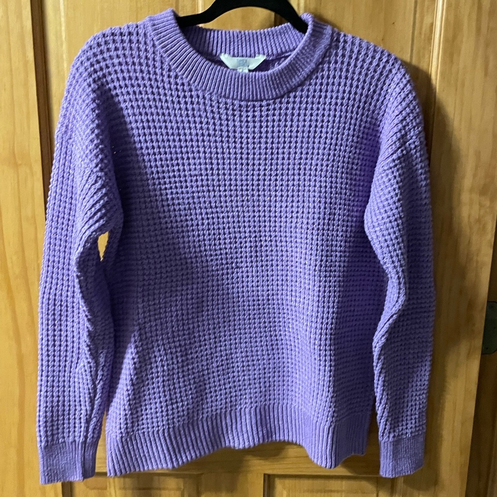 Time and Tru Lavender Crew Neck Sweater